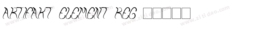artifakt element reg字体转换